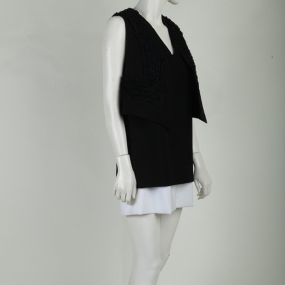 Givenchy Runway 2-Tone Sleeveless Mini Dress with Ruffled Vest - Picture 4 of 10